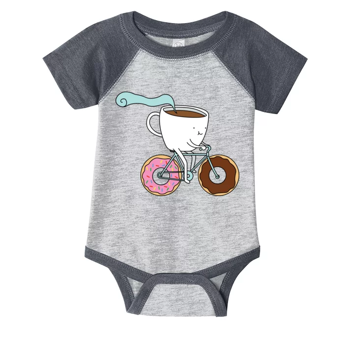 Donuts Coffee Bicycle Infant Baby Jersey Bodysuit