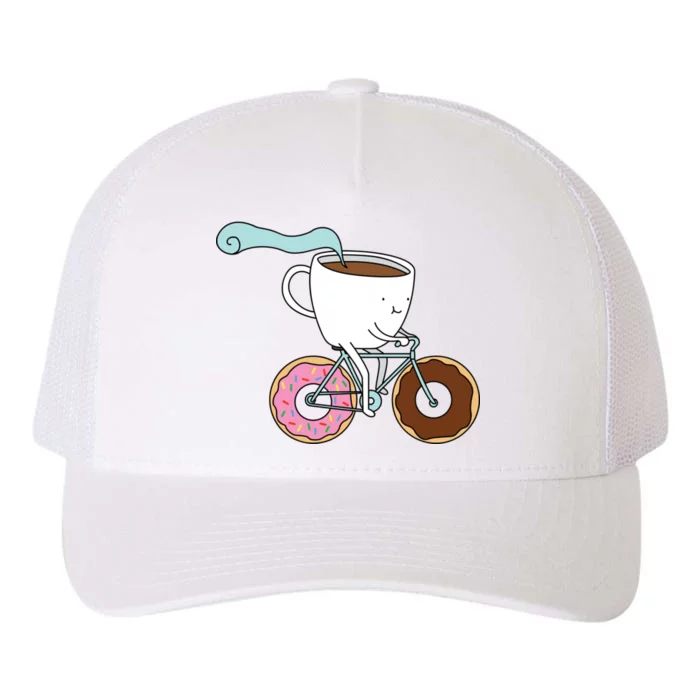 Donuts Coffee Bicycle Yupoong Adult 5-Panel Trucker Hat