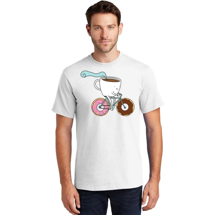 Donuts Coffee Bicycle Tall T-Shirt