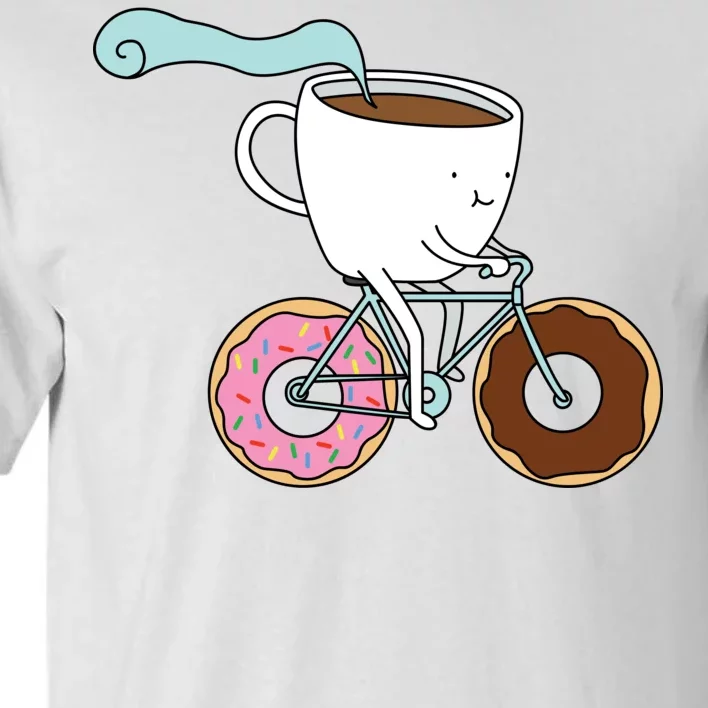 Donuts Coffee Bicycle Tall T-Shirt