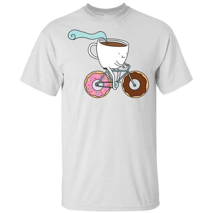 Donuts Coffee Bicycle Tall T-Shirt