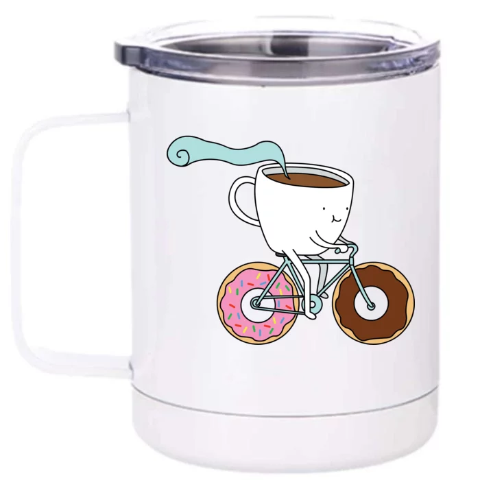 Donuts Coffee Bicycle Front & Back 12oz Stainless Steel Tumbler Cup