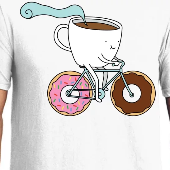 Donuts Coffee Bicycle Pajama Set