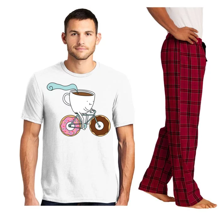 Donuts Coffee Bicycle Pajama Set