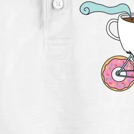 Donuts Coffee Bicycle Dry Zone Grid Performance Polo