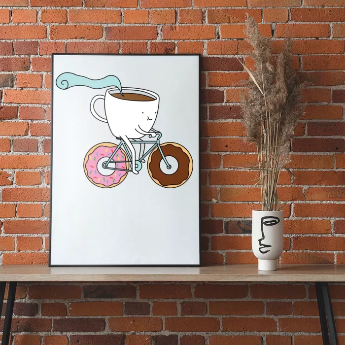 Donuts Coffee Bicycle Poster