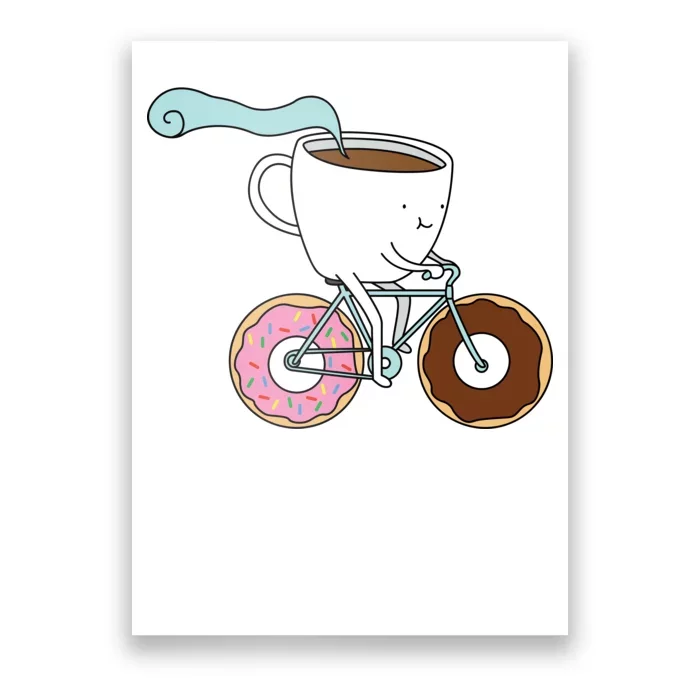 Donuts Coffee Bicycle Poster