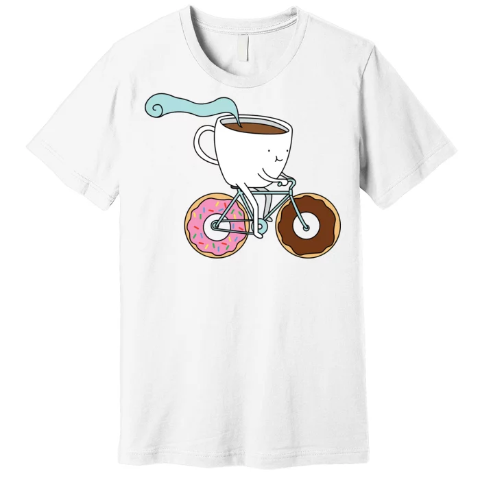 Donuts Coffee Bicycle Premium T-Shirt