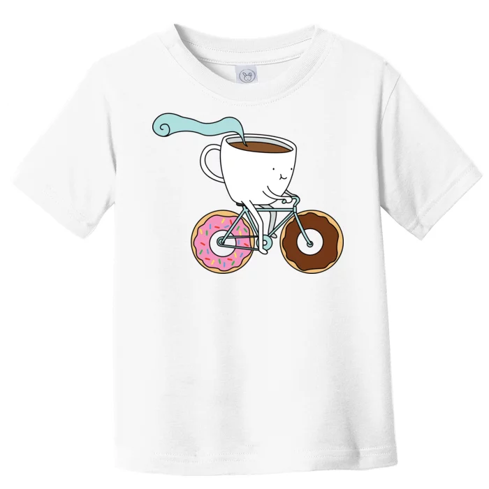 Donuts Coffee Bicycle Toddler T-Shirt