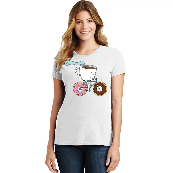 Donuts Coffee Bicycle Women's T-Shirt