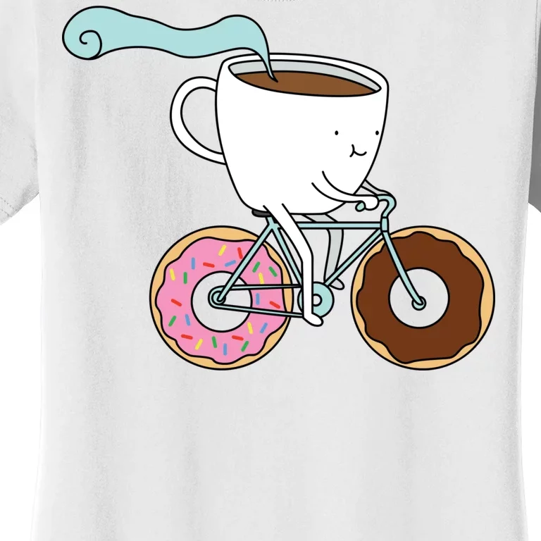 Donuts Coffee Bicycle Women's T-Shirt