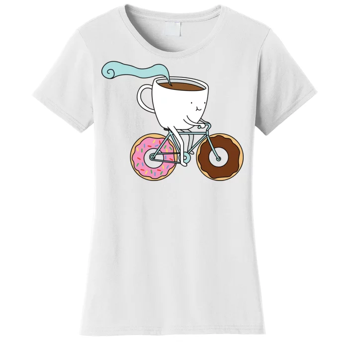 Donuts Coffee Bicycle Women's T-Shirt