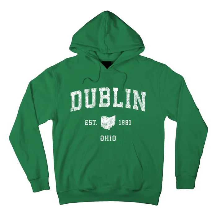 Dublin Ohio Oh Vintage Athletic Sports Hoodie