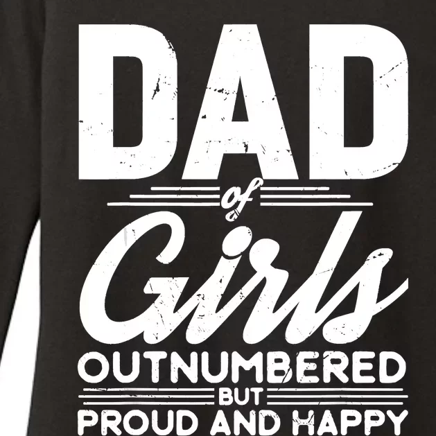 Dad Of Outnumbered But Proud Fathers Day For Funny Dad Womens CVC Long Sleeve Shirt