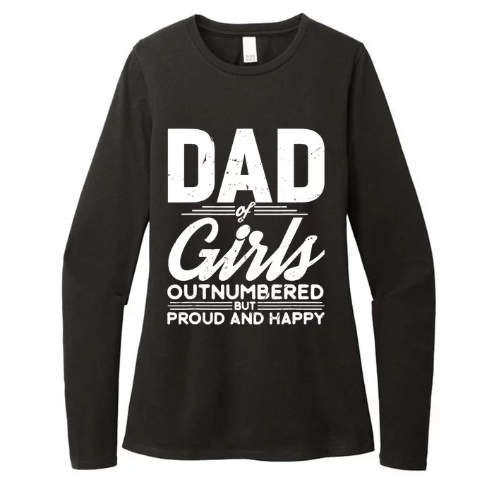 Dad Of Outnumbered But Proud Fathers Day For Funny Dad Womens CVC Long Sleeve Shirt