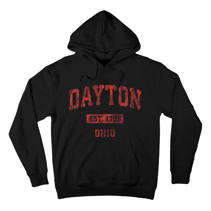 Dayton Ohio Oh Vintage Athletic Sports Hoodie