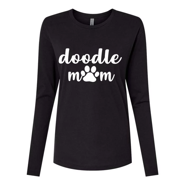 Doodle Mom Dog Mother Womens Cotton Relaxed Long Sleeve T-Shirt