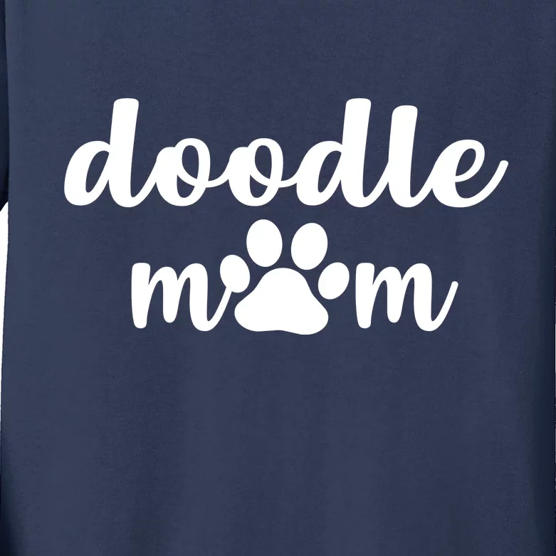 Doodle Mom Dog Mother Kids Long Sleeve Shirt