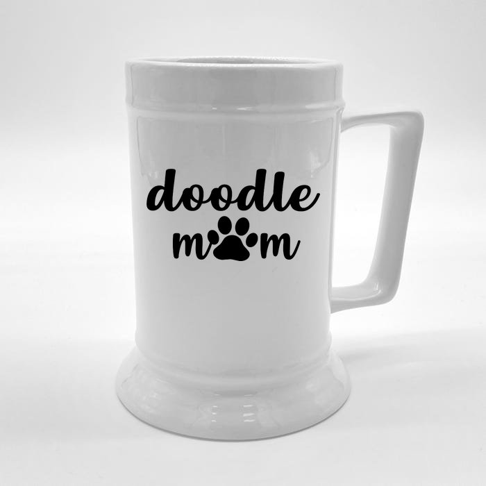 Doodle Mom Dog Mother Front & Back Beer Stein