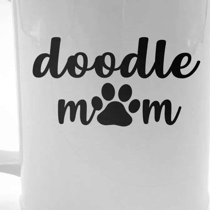 Doodle Mom Dog Mother Front & Back Beer Stein