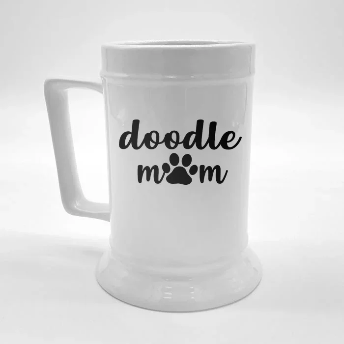 Doodle Mom Dog Mother Front & Back Beer Stein