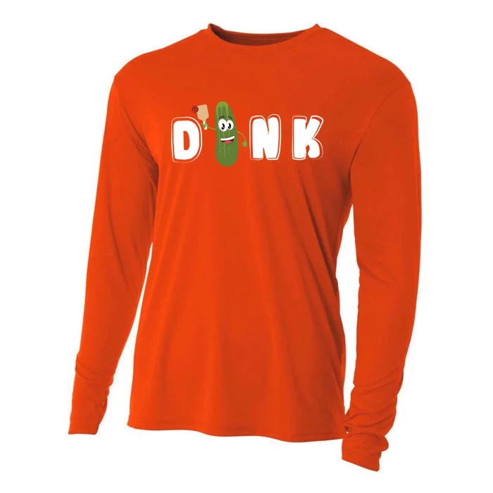 Dink : Original Pickleball Pickle Design (Cute Gift) Cooling Performance Long Sleeve Crew