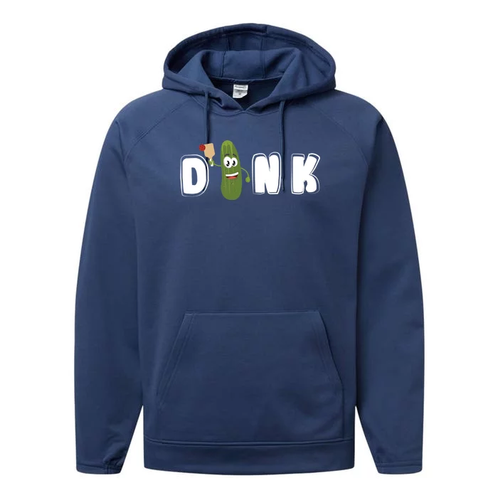 Dink : Original Pickleball Pickle Design (Cute Gift) Performance Fleece Hoodie