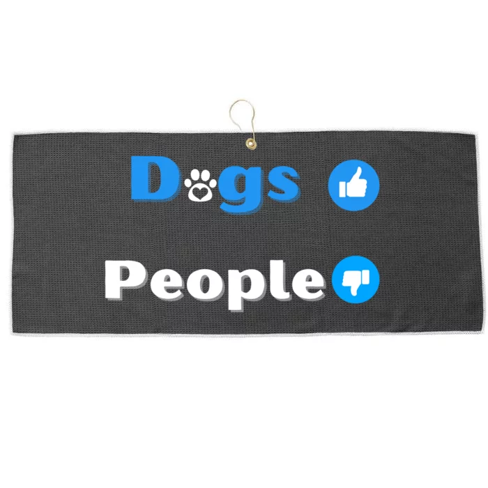 Dogs Over People Funny Pet Large Microfiber Waffle Golf Towel