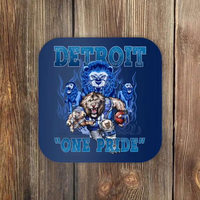 Detroit One Pride Football Lover Coaster