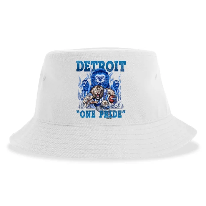 Detroit One Pride Football Lover Sustainable Bucket Hat