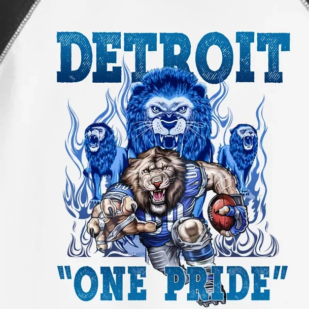 Detroit One Pride Football Lover Toddler Fine Jersey T-Shirt