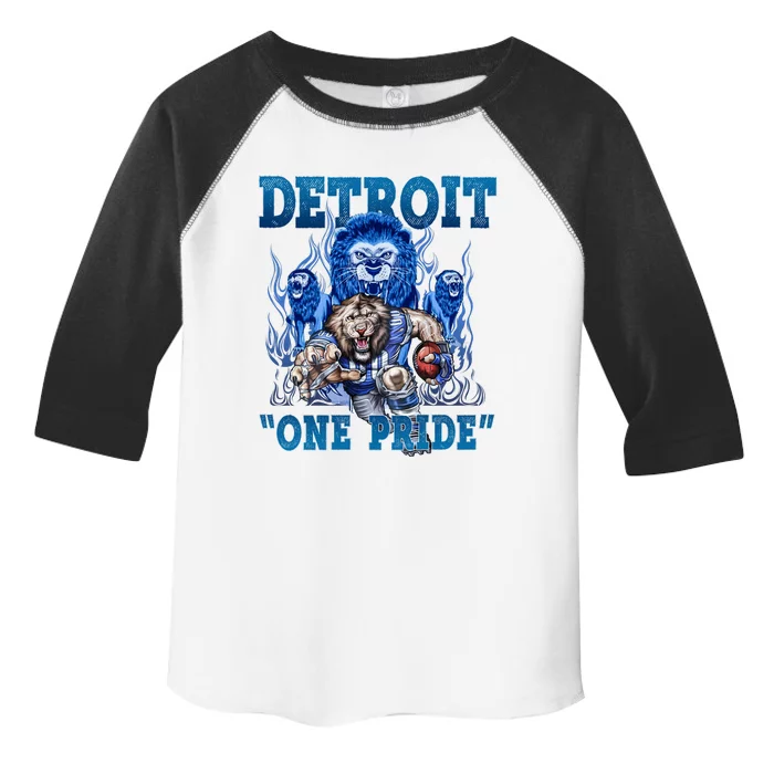 Detroit One Pride Football Lover Toddler Fine Jersey T-Shirt