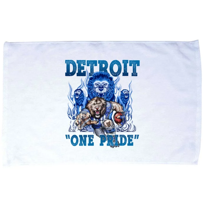 Detroit One Pride Football Lover Microfiber Hand Towel