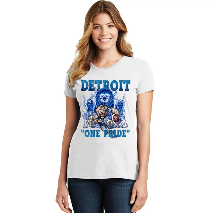 Detroit One Pride Football Lover Women's T-Shirt