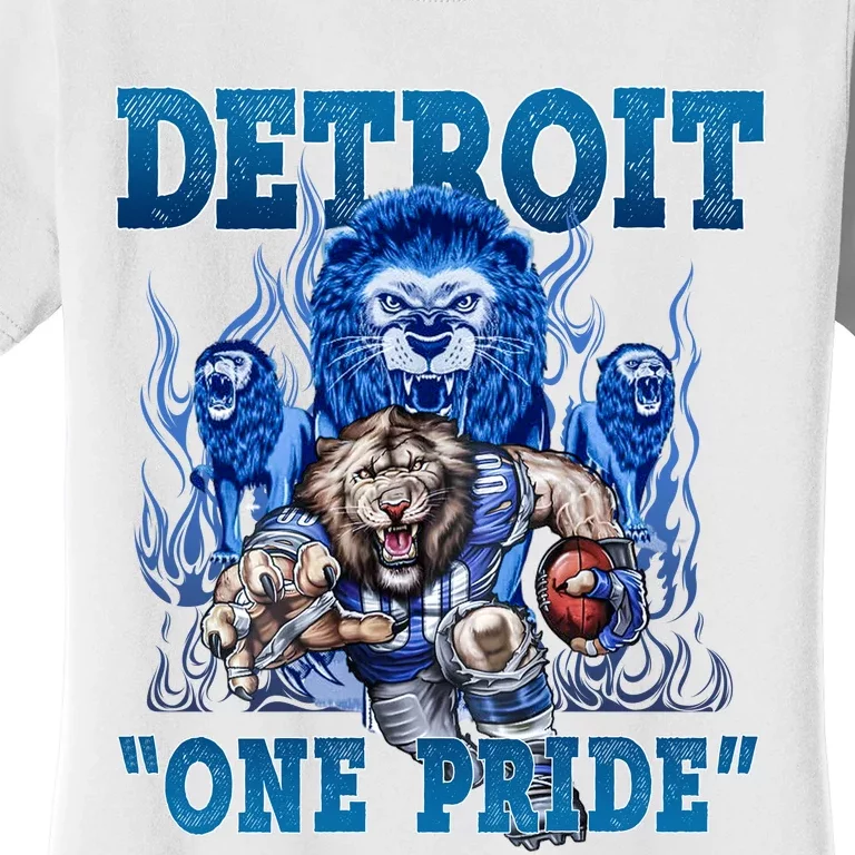 Detroit One Pride Football Lover Women's T-Shirt