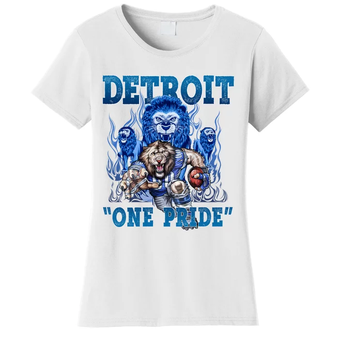 Detroit One Pride Football Lover Women's T-Shirt