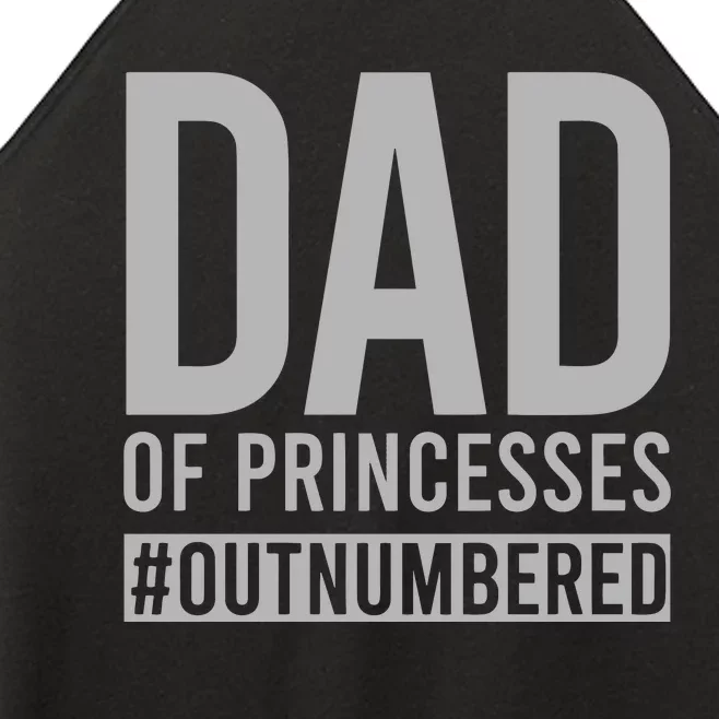 Dad Of Princesses Outnumbered Women’s Perfect Tri Rocker Tank