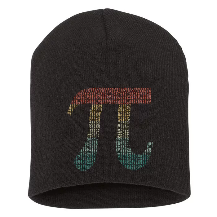 Digits Of Pi In Source Code Numbers Pi Day 3.14159 Math Short Acrylic Beanie