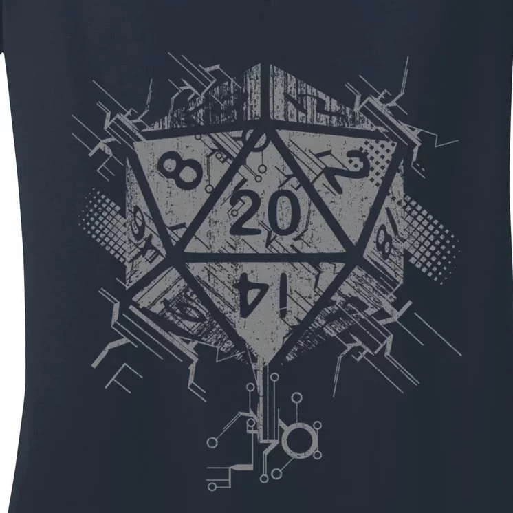 D20 Of Power Women's V-Neck T-Shirt