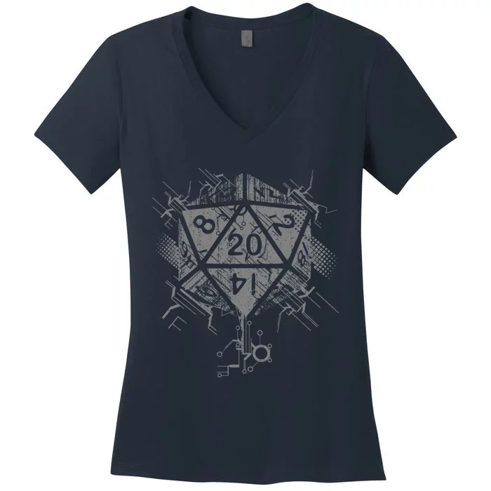 D20 Of Power Women's V-Neck T-Shirt