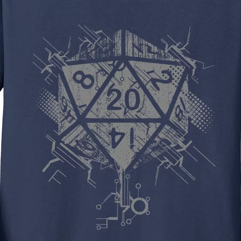 D20 Of Power Kids Long Sleeve Shirt