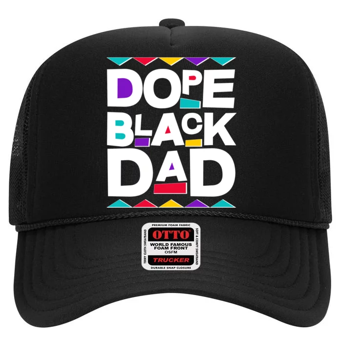 Dope Black Dad High Crown Mesh Trucker Hat