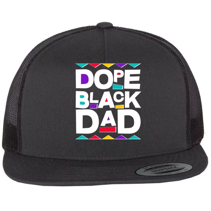 Dope Black Dad Flat Bill Trucker Hat