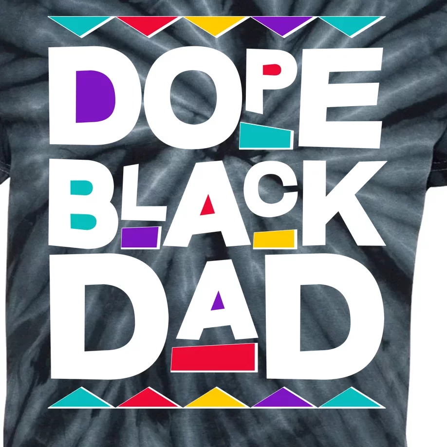 Dope Black Dad Kids Tie-Dye T-Shirt