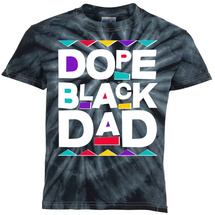 Dope Black Dad Kids Tie-Dye T-Shirt