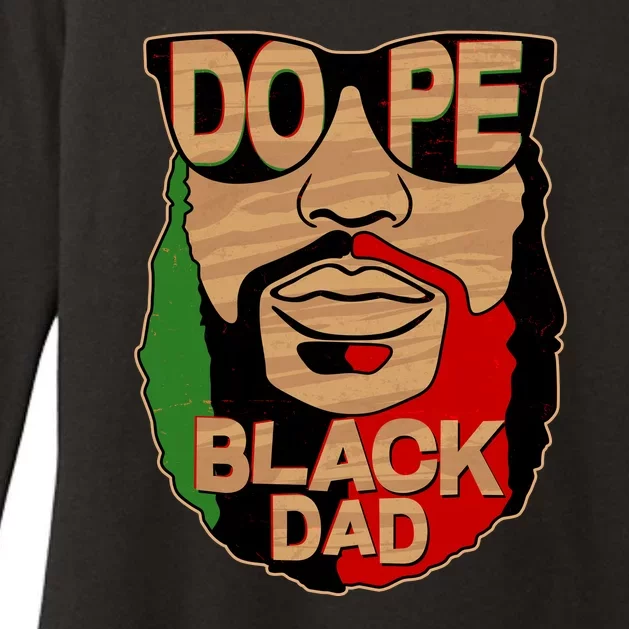 DOPE Black Dad Father's Day Womens CVC Long Sleeve Shirt