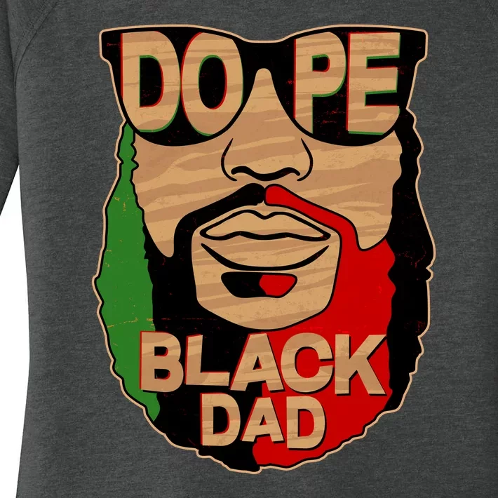 DOPE Black Dad Father's Day Women's Perfect Tri Tunic Long Sleeve Shirt