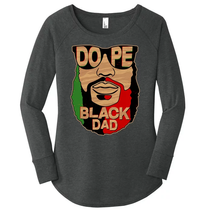 DOPE Black Dad Father's Day Women's Perfect Tri Tunic Long Sleeve Shirt