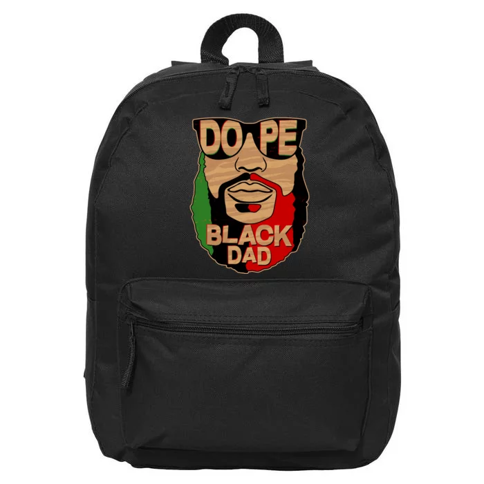 DOPE Black Dad Father's Day 16 in Basic Backpack