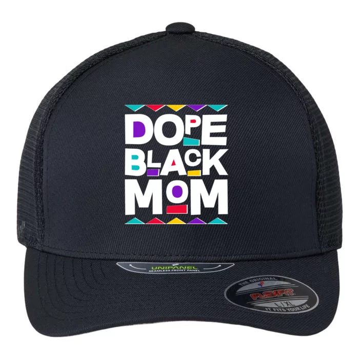 Dope Black Mom Flexfit Unipanel Trucker Cap